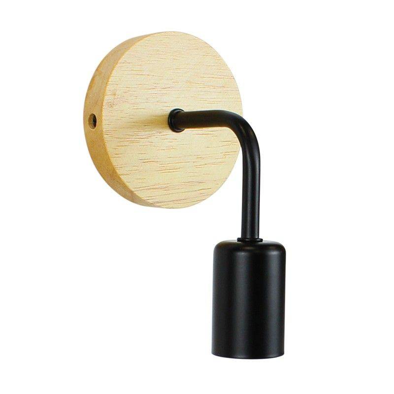 Aplique de pared de madera y metal "Morgan"
