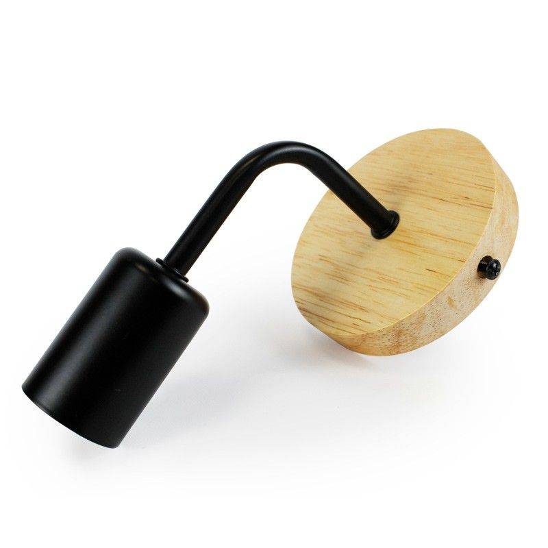 Aplique de pared de madera y metal "Morgan"
