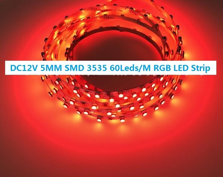 Tira de LED 12V-DC 72W ancho 5mm multicolor RGB IP20 (SMD3535 72ch/m) Rollo 5 metros