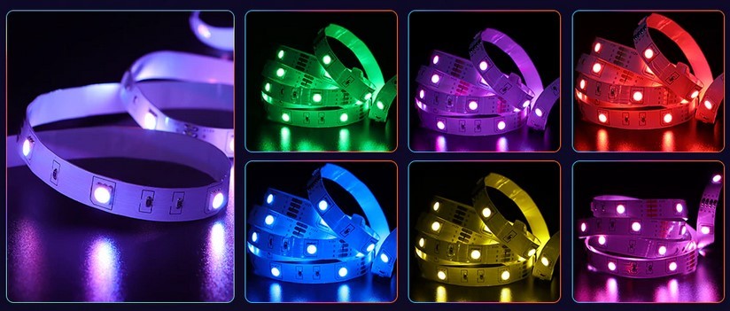 Tira de LED 12V-DC 36W 10mm multicolor RGB IP20 (SMD5050 30ch/m) Rollo 5 metros