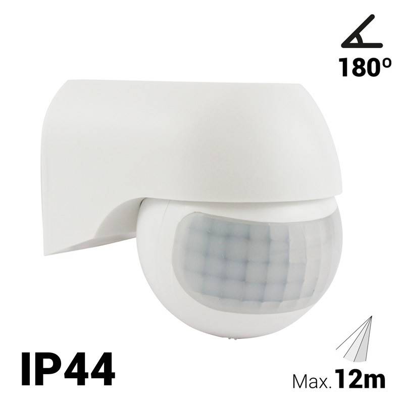 Sensor de movimiento infrarrojo PIR orientable IP44