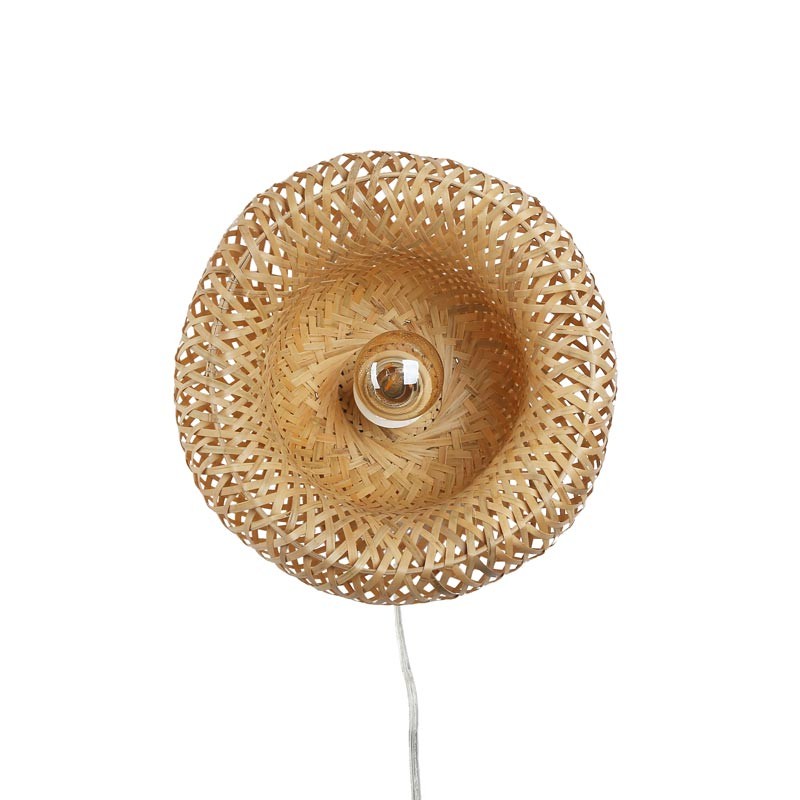 Aplique de mimbre con enchufe "Round"