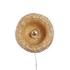 Aplique de mimbre con enchufe "Round"