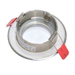 Aro downlight empotrable fijo estanco IP54 Ø83MM Níquel para GU10 / MR16