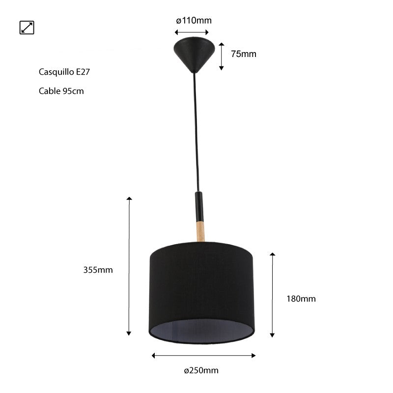 Lámpara de techo colgante "Class" E27