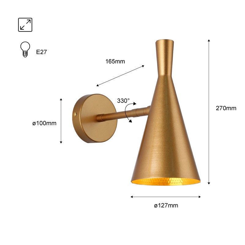 Aplique de pared interior orientable estilo nórdico