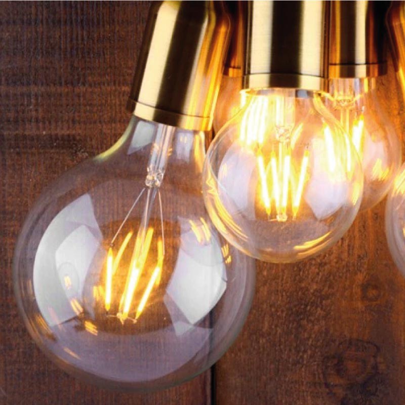 Bombilla LED filamento E27 G95 - 8W