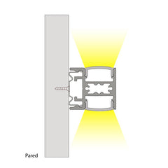 Grapa metálica para sujeción del perfil tira LED doble ref. BPERFALP196