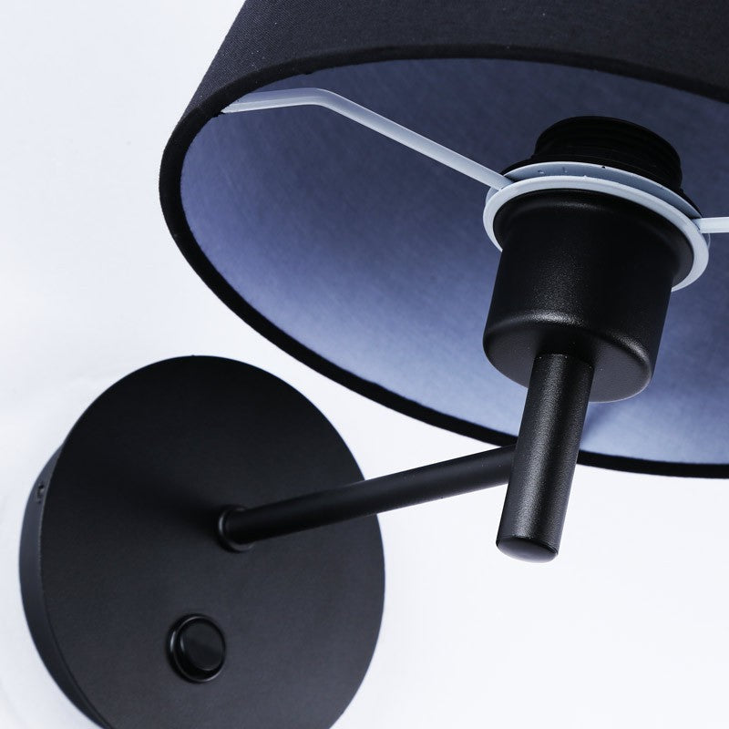 Aplique de pared con pantalla e interruptor Classic "RIGA" - E27