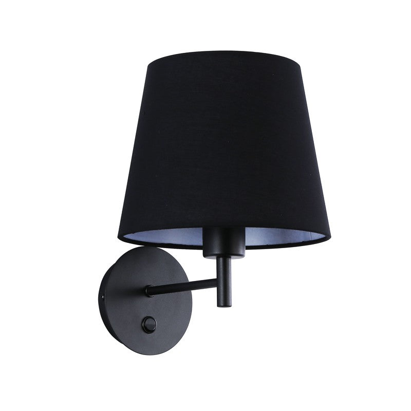 Aplique de pared con pantalla e interruptor Classic "RIGA" - E27