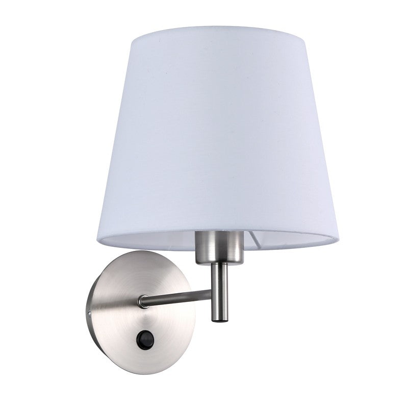 Aplique de pared con pantalla e interruptor Classic "RIGA" - E27