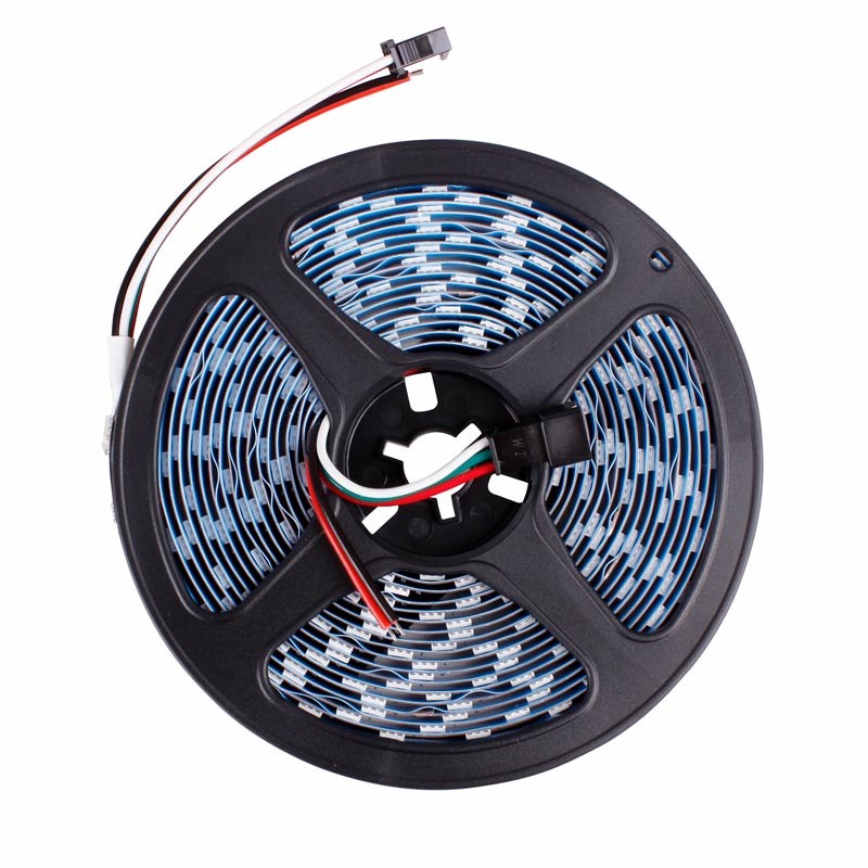 Tira LED inteligente IC RGB 12V DC - 14,4 W/m -IP20 - 60 LED/m - Ancho 10mm - 5 metros