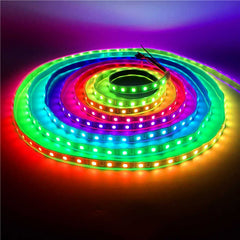Tira LED inteligente IC RGB 12V DC - 14,4 W/m -IP20 - 60 LED/m - Ancho 10mm - 5 metros