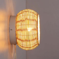 Aplique de pared de mimbre "Berlam"