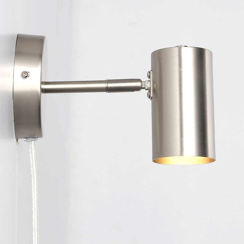 Aplique de pared interior orientable "Ben" con cable y enchufe - E27