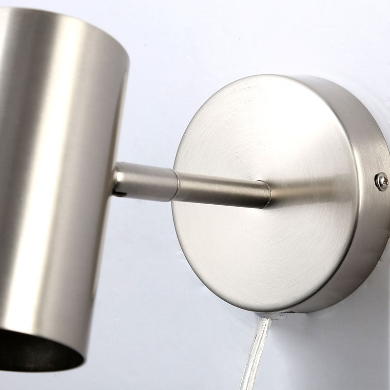 Aplique de pared interior orientable "Ben" con cable y enchufe - E27