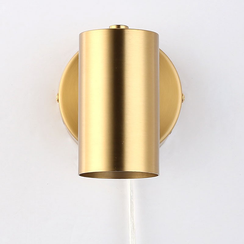 Aplique de pared interior orientable "Ben" con cable y enchufe - E27