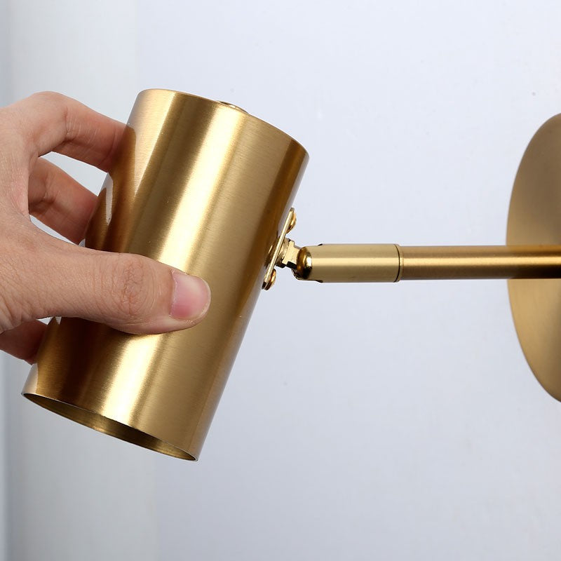 Aplique de pared interior orientable "Ben" con cable y enchufe - E27