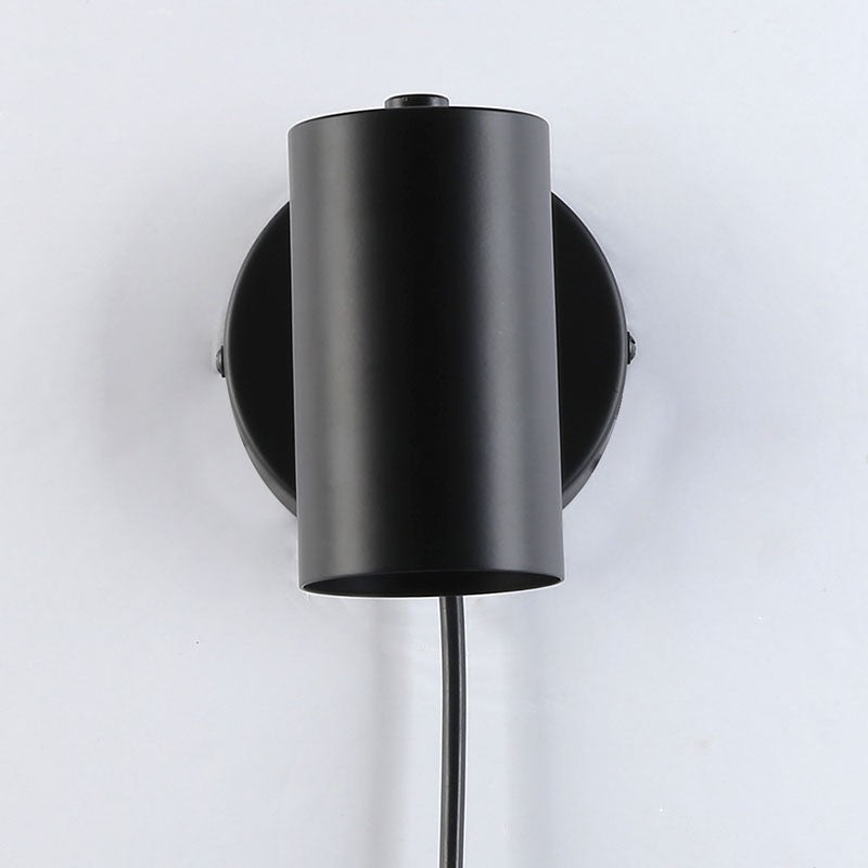 Aplique de pared interior orientable "Ben" con cable y enchufe - E27