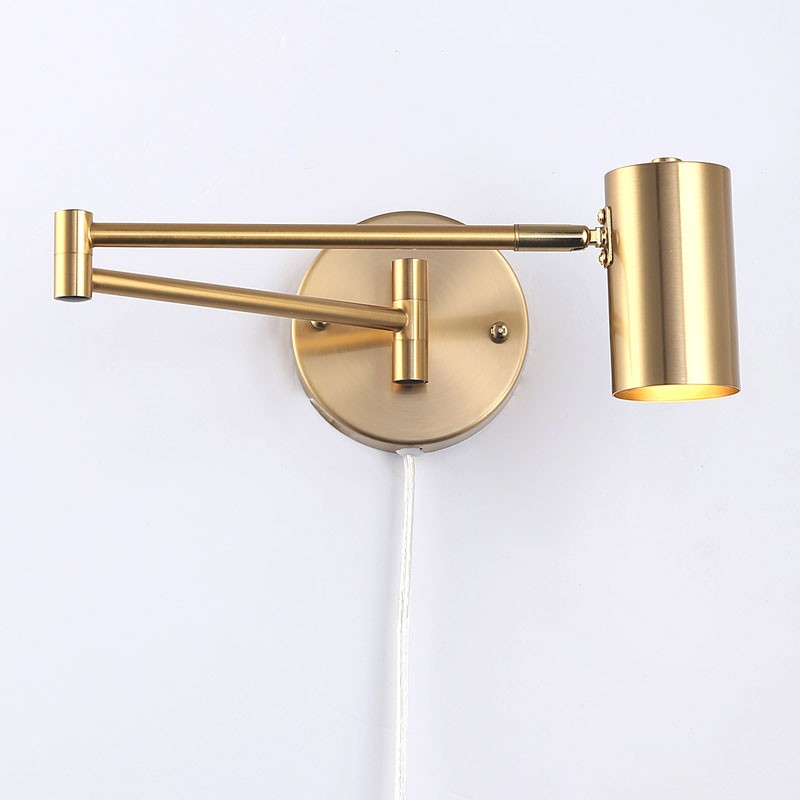 Aplique de pared extensible con enchufe "Lisa" - E27 G45