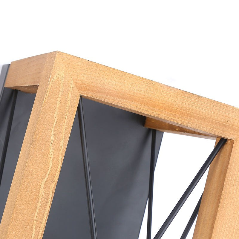 Aplique de pared en madera y metal, con cable y enchufe "Montse" - E27