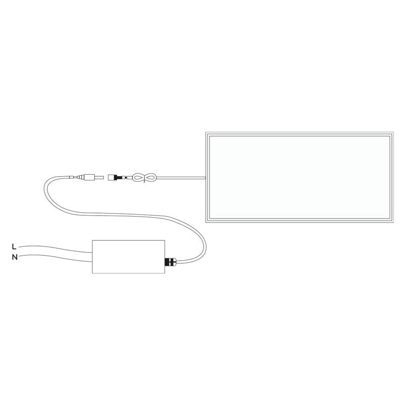 Panel LED slim empotrable 120X30 cm -  Driver Philips - 44W - UGR19 - Con KIT de montaje