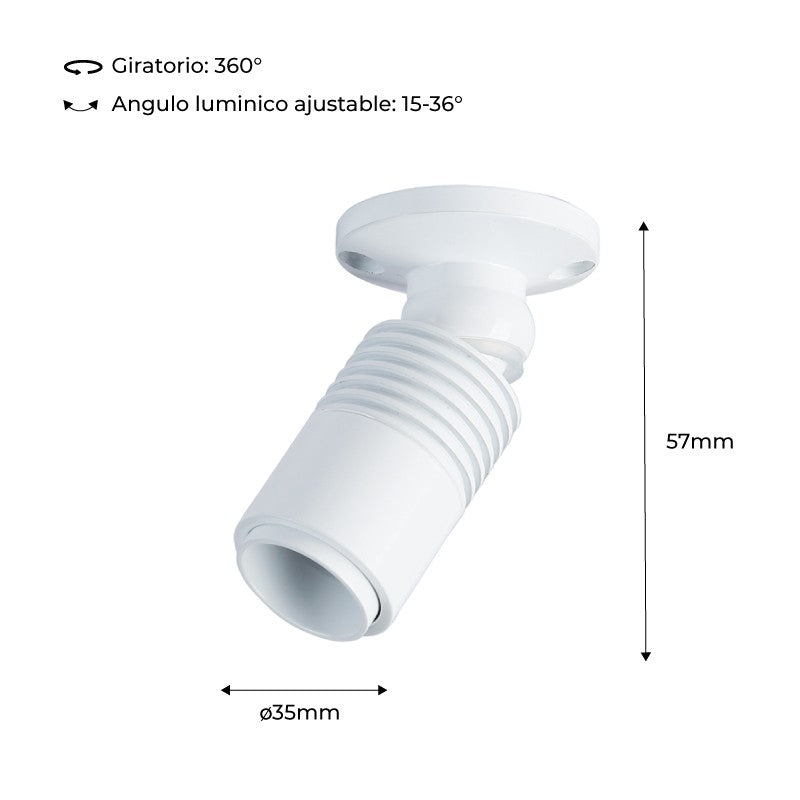 Aplique de techo con zoom - Orientable - 2700K - 3W