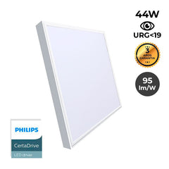 Panel LED de superficie slim 60X60 cm - Driver PHILIPS - 44W - UGR19 - con KIT de montaje