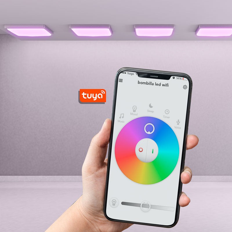 Panel LED de superficie WIFI SMART RGB / RGBW + CCT - 60x60 cm - 40W - Con KIT de montaje