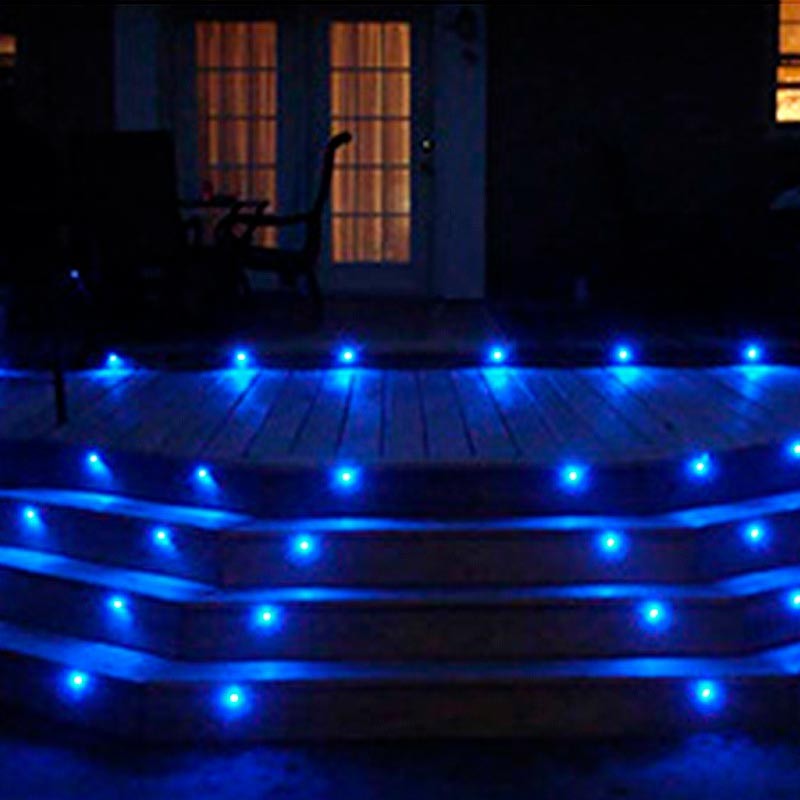 Kit 6 focos LED empotrables en suelo 0,3W 12V-DC IP67