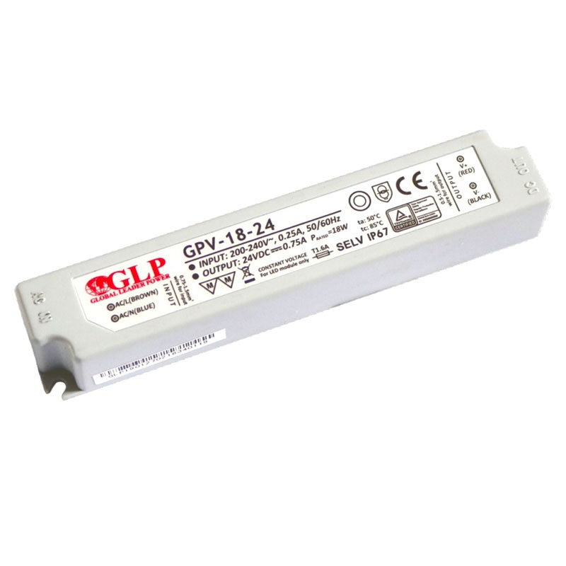 Fuente de alimentación estanca 24V DC - 18W  - IP67 - GLP