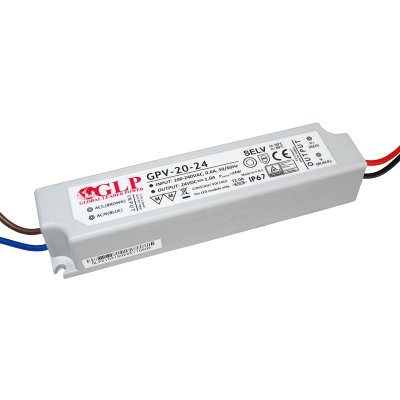 Fuente de alimentación estanca 24V DC - 20W  - IP67 - GLP