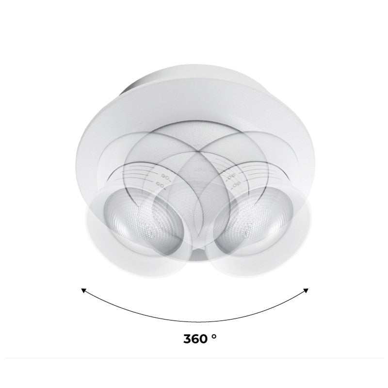 Foco empotrable LED con zoom - Orientable - Chip Cree - 2700K - 3W
