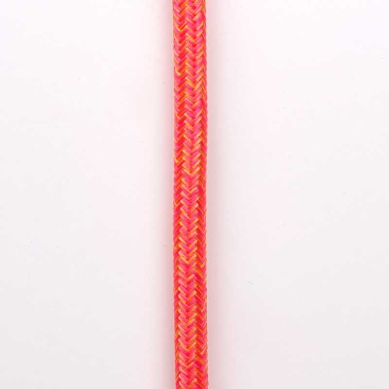 Cable Eléctrico Redondo recubierto en tejido efecto Seda Color Rosa y Amarillo