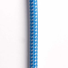 Cable Eléctrico Redondo recubierto en tejido efecto Seda Color Azul & Blanco