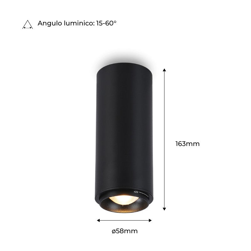 Aplique de techo LED 8W - Ángulo lumínico ajustable - 2800K