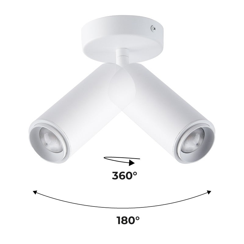 Aplique de techo LED orientable 8W - Ángulo ajustable - 2800K