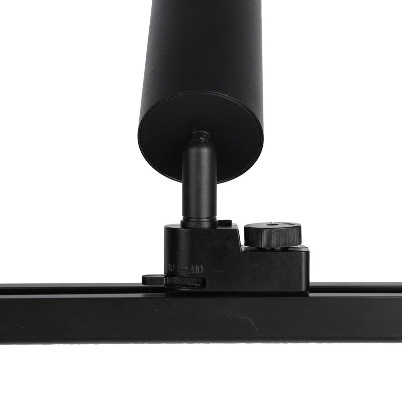 Foco de carril monofásico con ángulo lumínico ajustable y articulado de 8W zoom