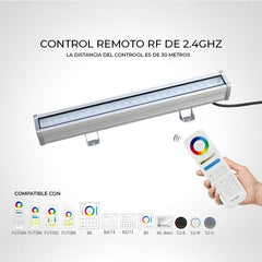 Bañador de pared LED RGB+CCT 24W control RF/WiFi | Mi Light