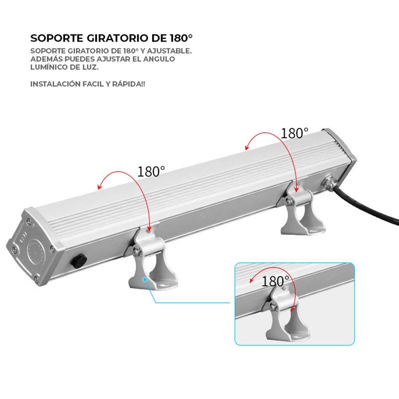 Bañador de pared LED RGB+CCT 24W control RF/WiFi | Mi Light