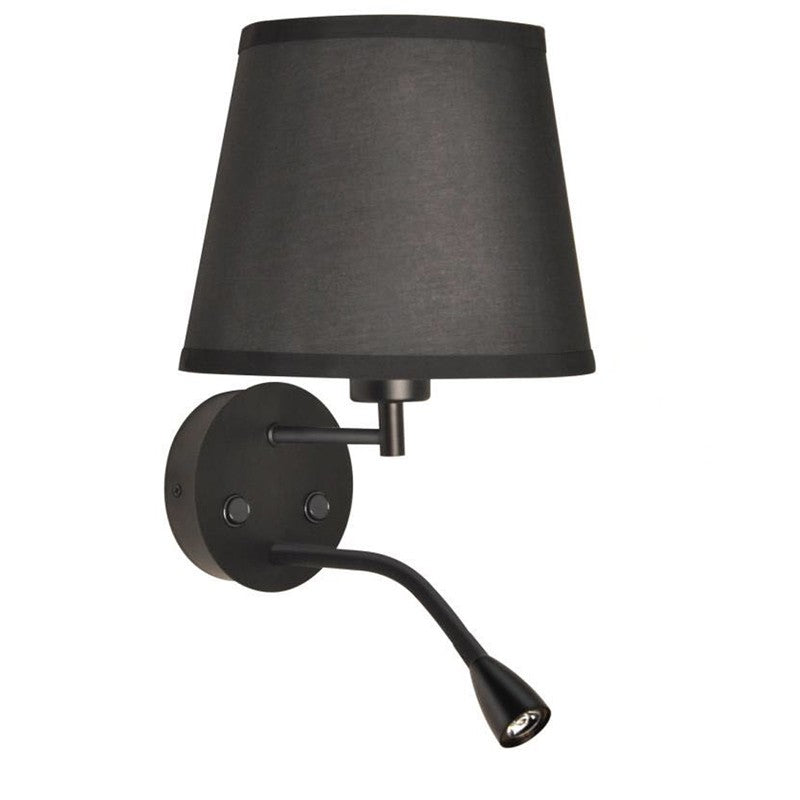 Aplique de pared "PAIR" E27 con foco LED de lectura 3W