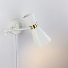Aplique de pared con brazo articulado y enchufe "SILVA"