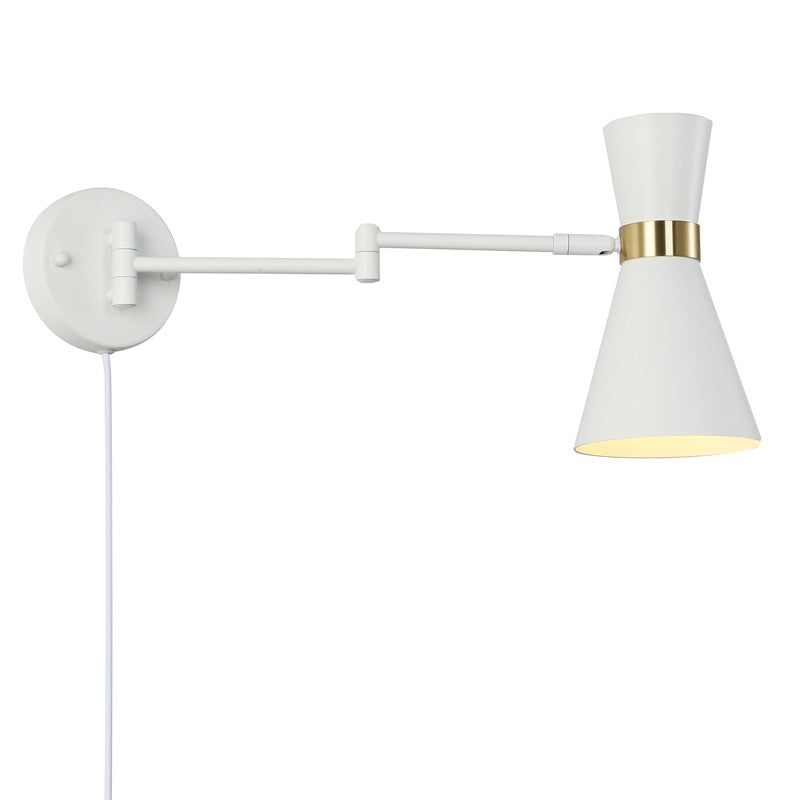 Aplique de pared con brazo articulado y enchufe "SILVA"