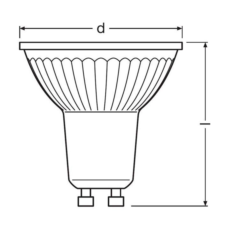 Bombilla LED VALUE PAR16 50 GU10 36º 4,3W 6500K