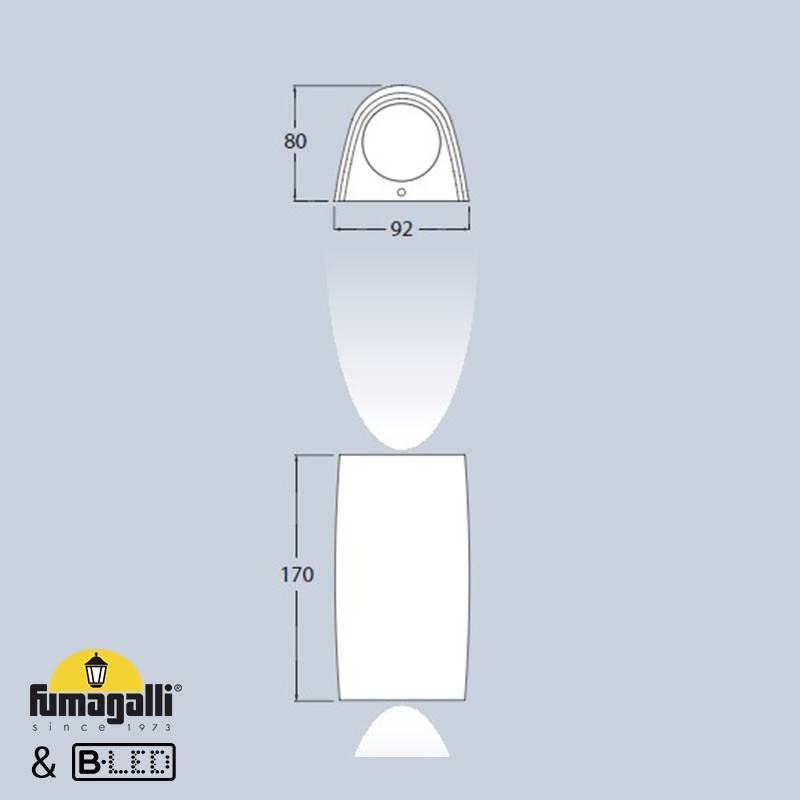 Aplique de pared LED up & down FUMAGALLI MARTA GU10 2x3,5W