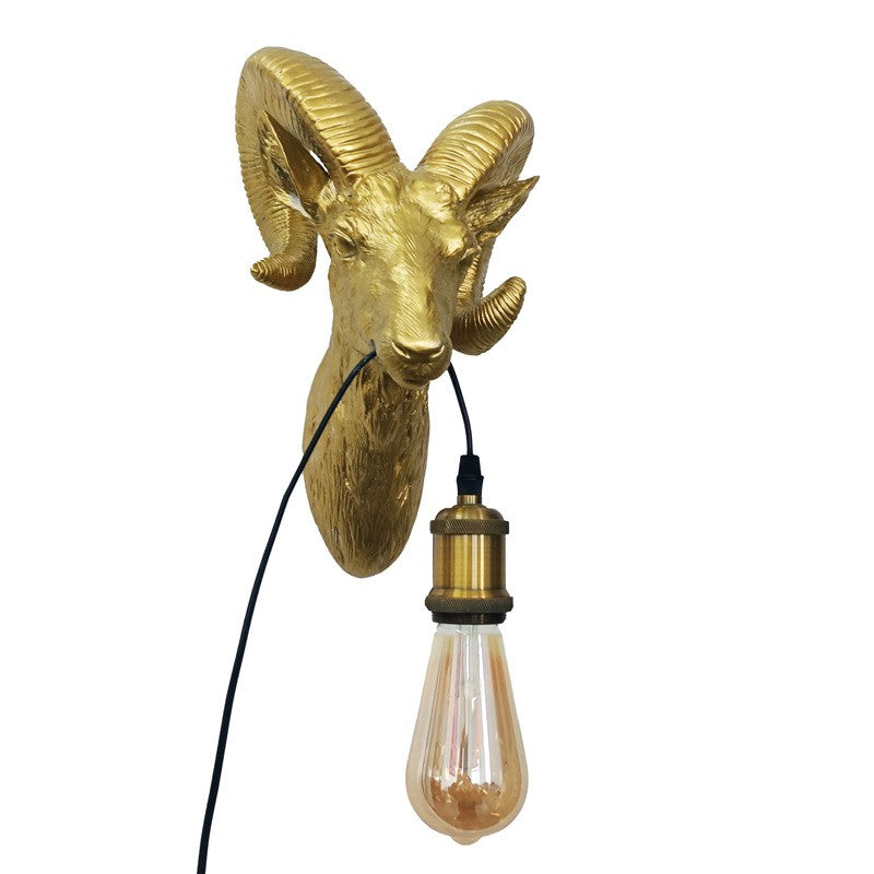 Aplique de pared Muflón Dorado "Capris" E27