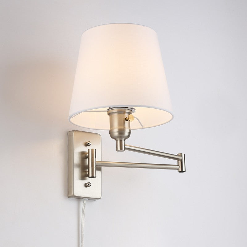 Aplique de pared con brazo articulado y enchufe "Clark" - E27