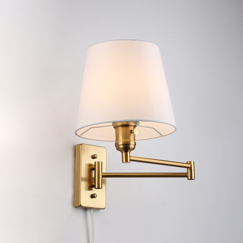 Aplique de pared con brazo articulado y enchufe "Clark" - E27