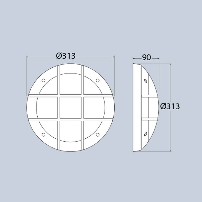 Aplique de pared náutico FUMAGALLI GELMI-GR E27 IP66