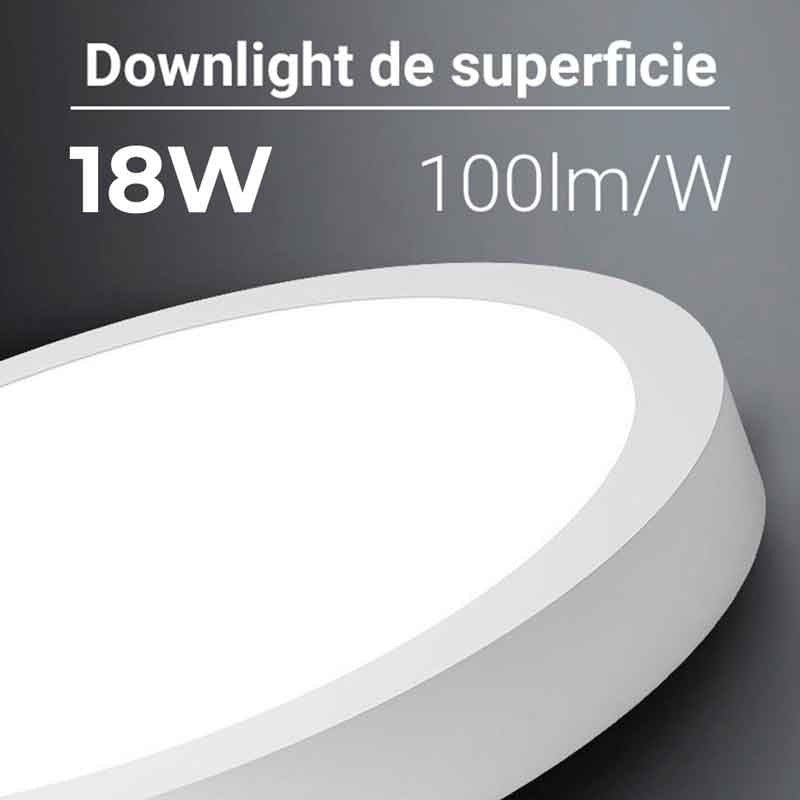 Plafón LED de superficie 18W Alta Eficiencia